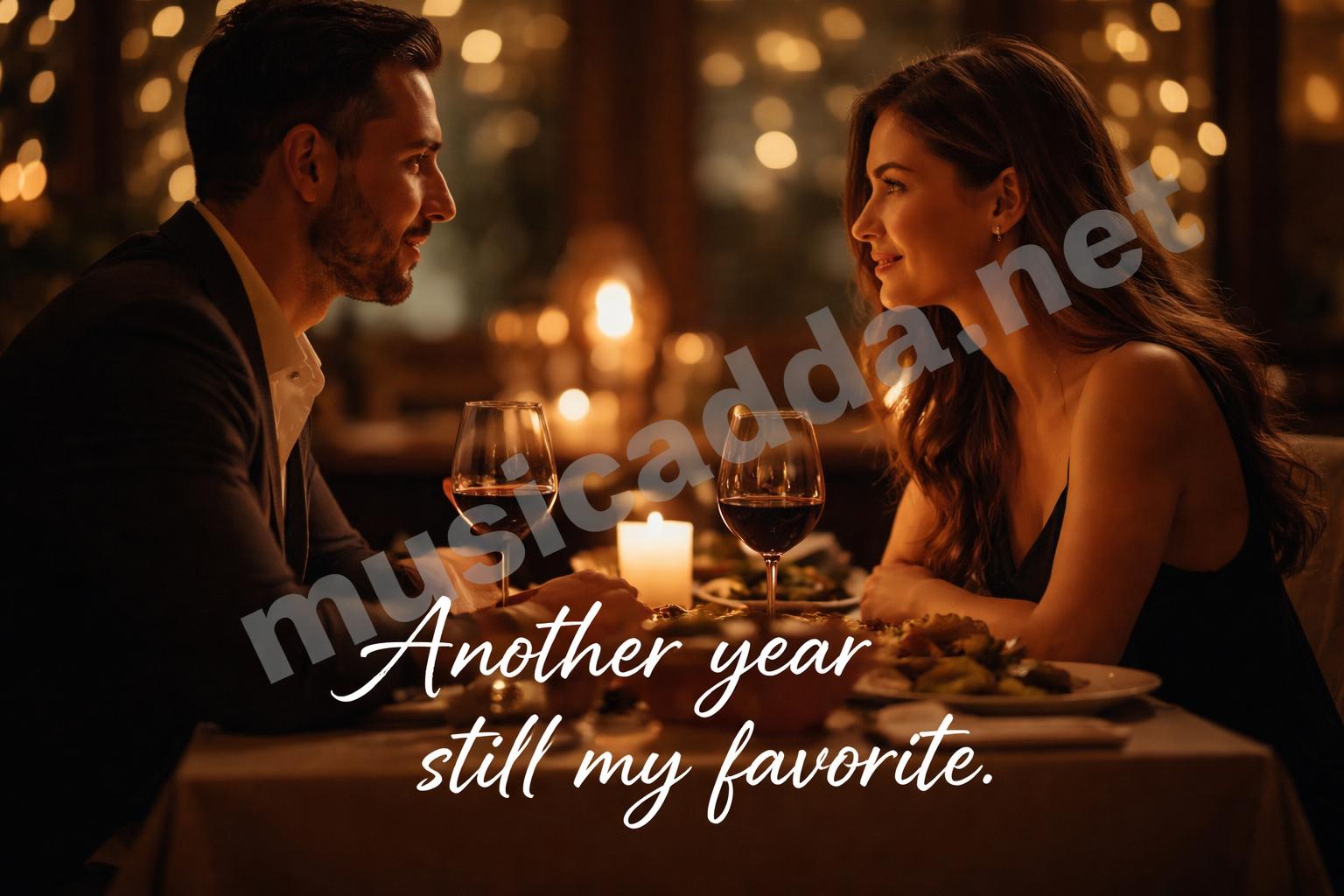 Anniversary date night couple post