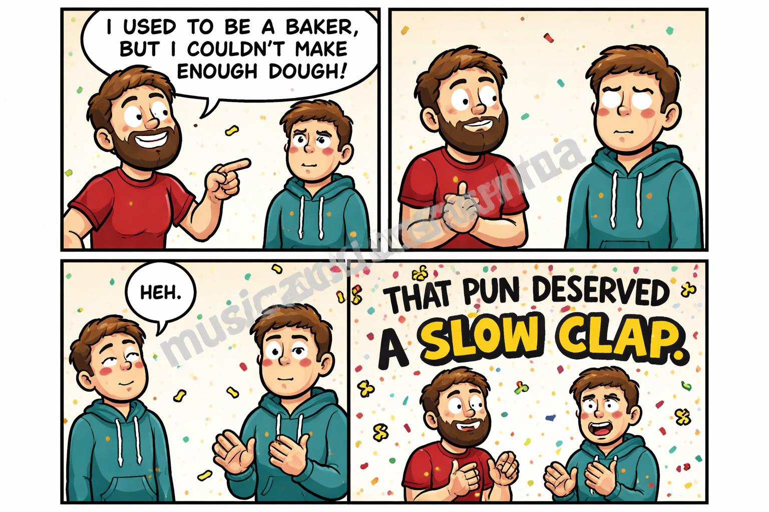 Awkward pun failure comic strip