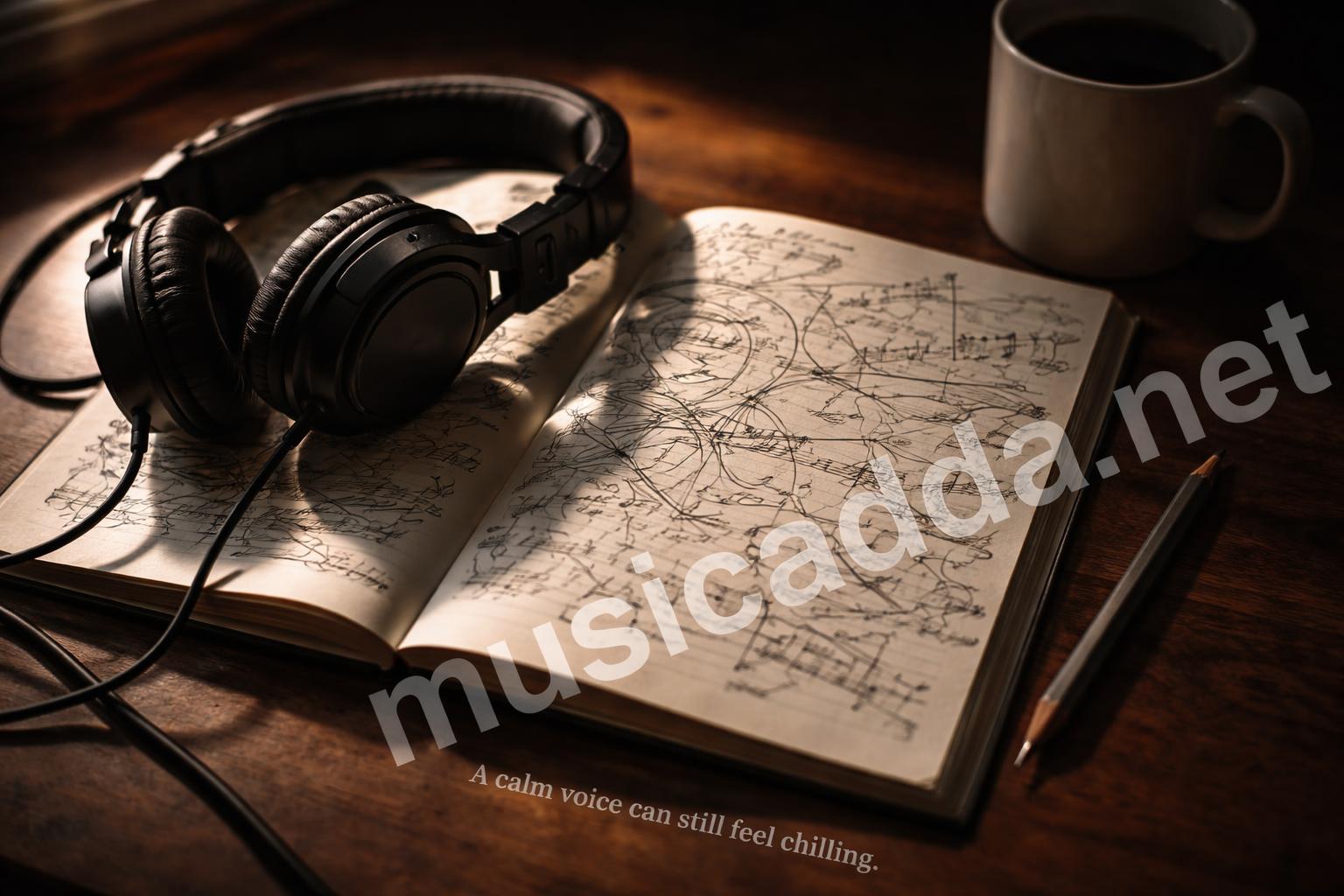 Calm voice dark lyrics notebook