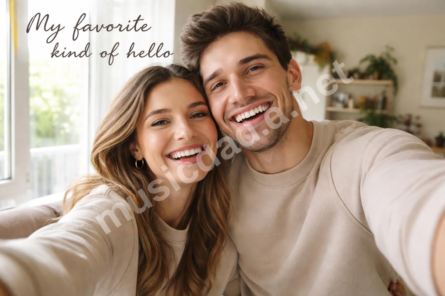 Couple selfie cute love caption instagram