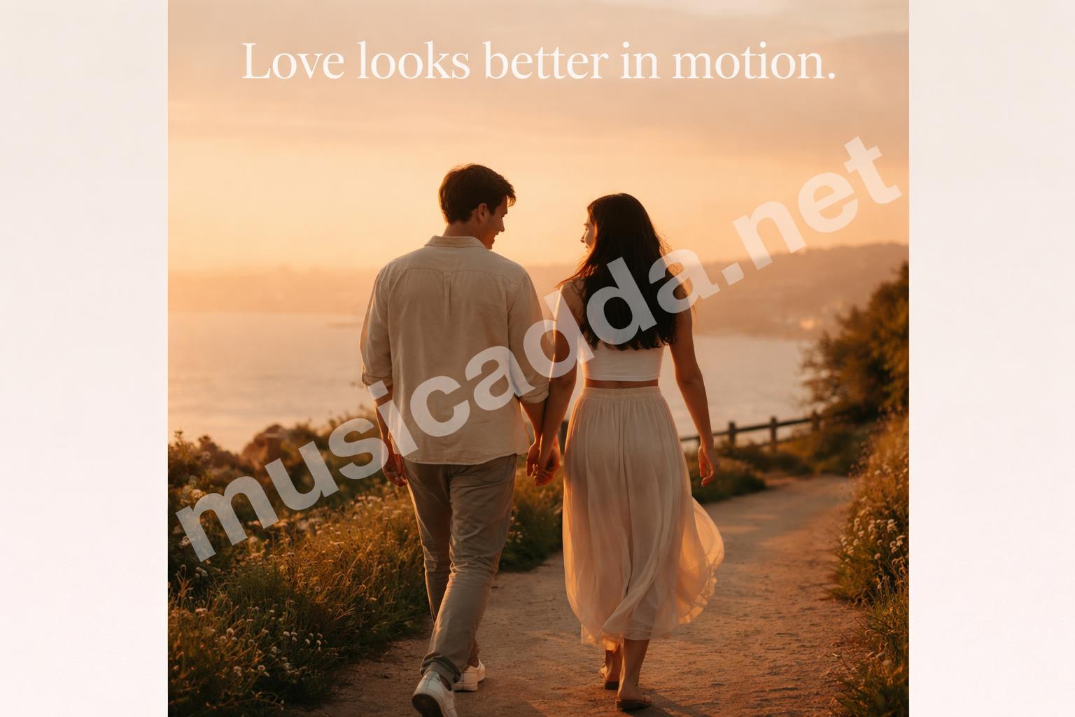 Couple sunset reel lifestyle caption