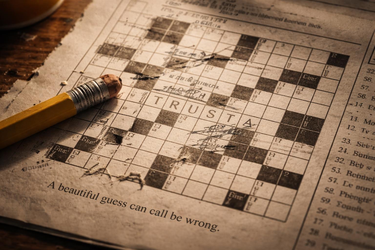 Crossword mistake crossed out answers