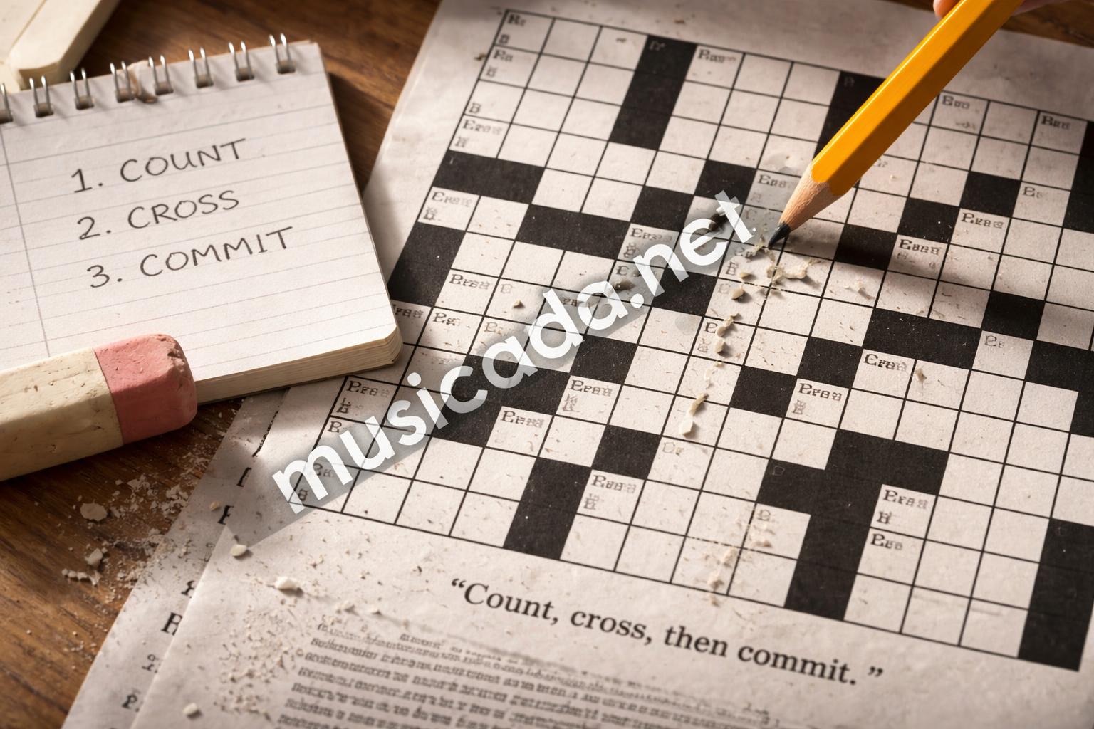 Crossword solving notes pen grid
