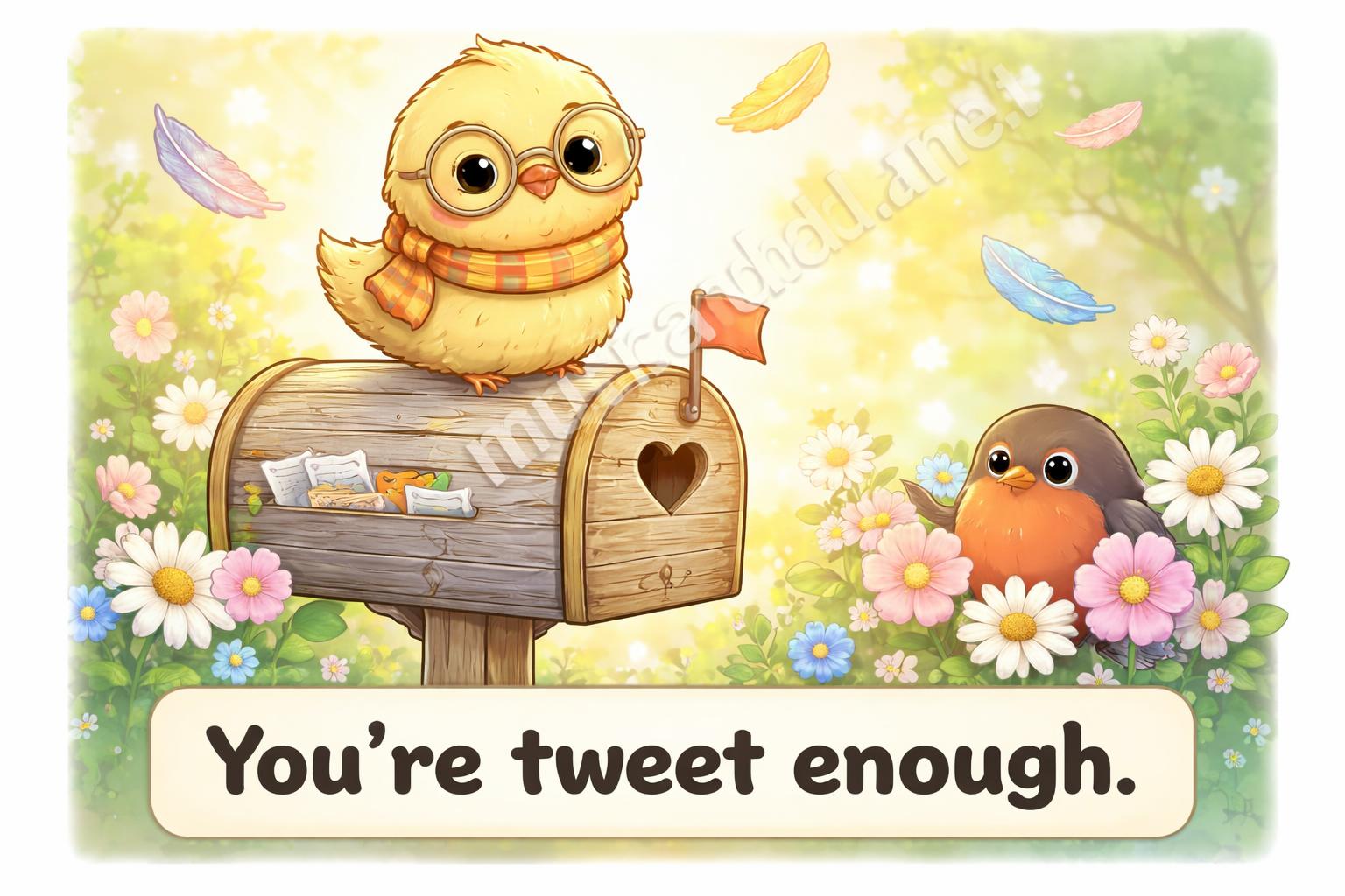 Cute bird caption cartoon