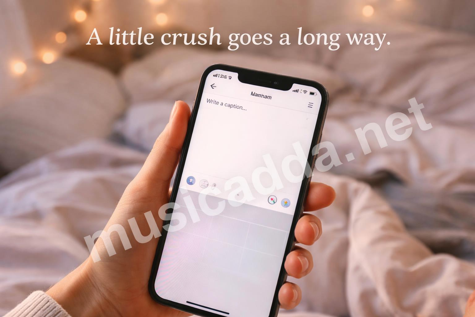 Cute flirty love caption phone screen