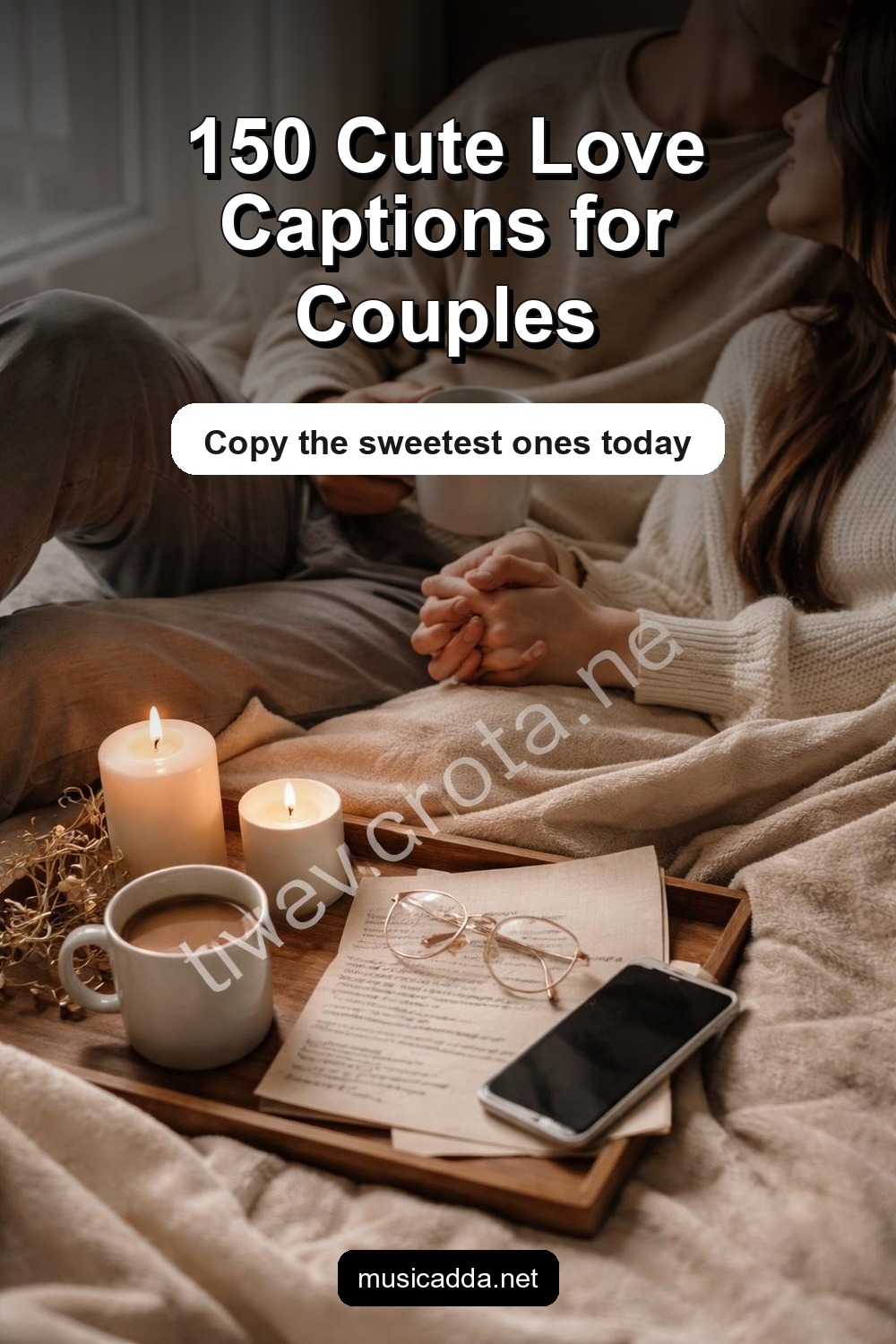 Pinterest image for 150 Cute Love Captions for Couples to Copy Today