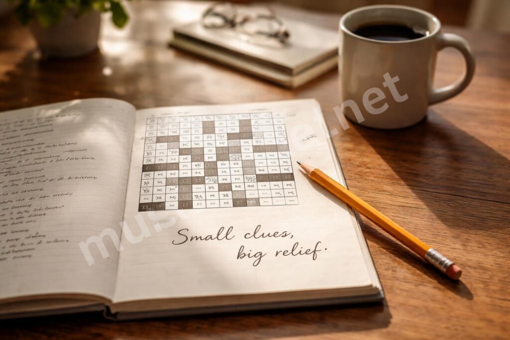 Easy peasy crossword clue on notepad