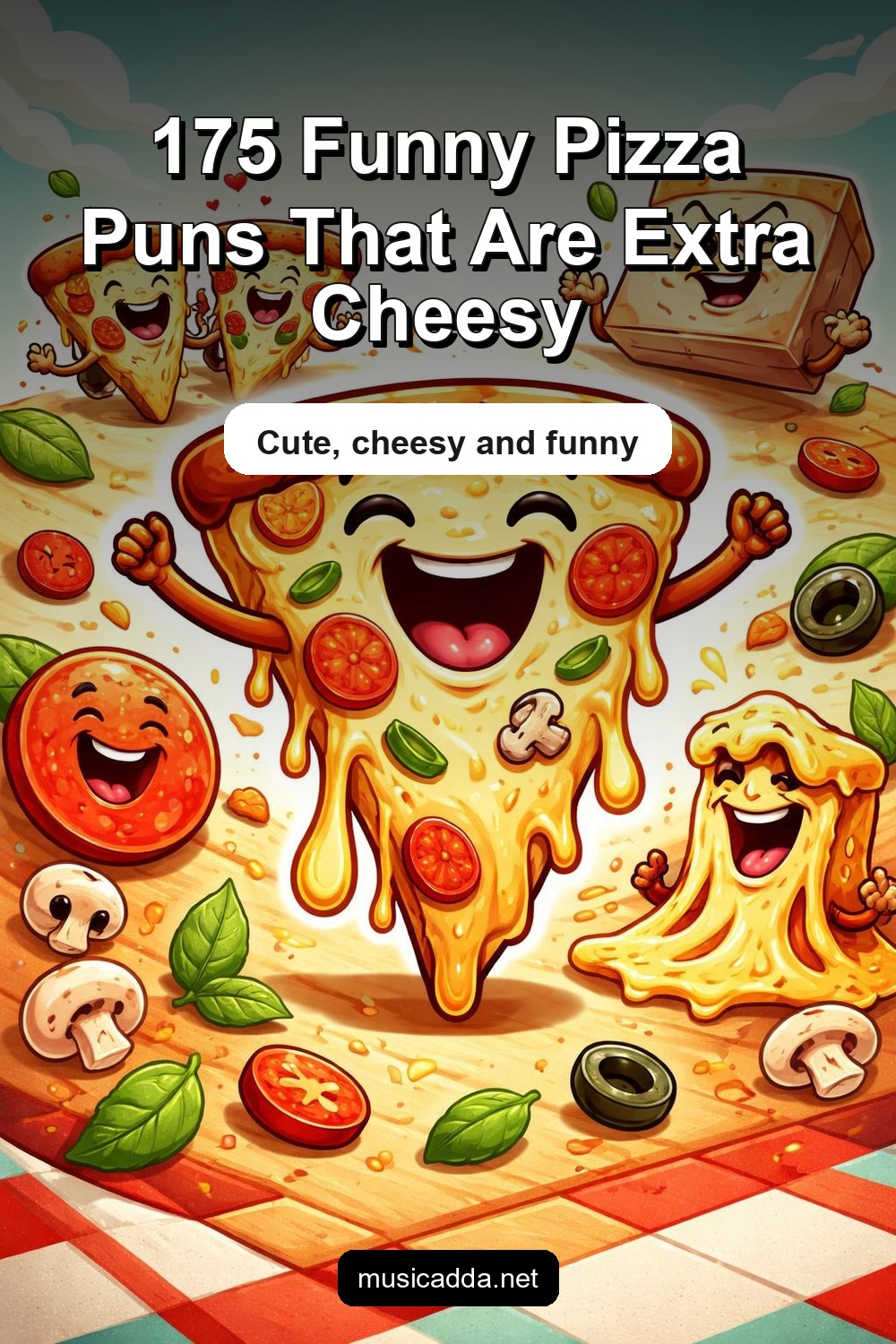 Pinterest image for Funny Pizza Puns That Are Extra Cheesy