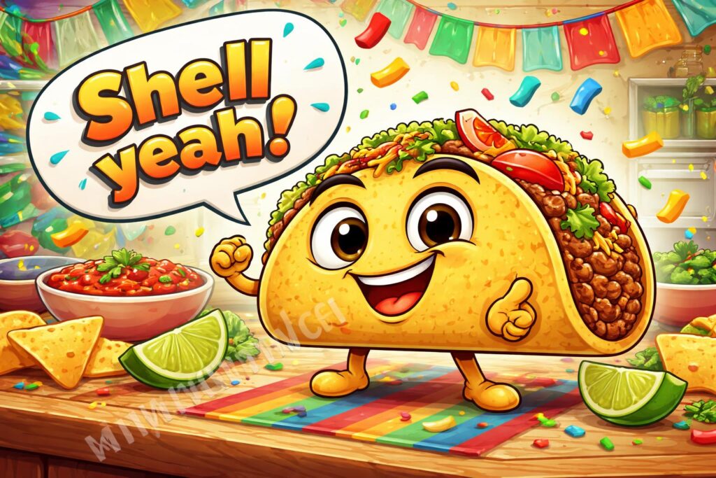 Funny taco puns hero fiesta