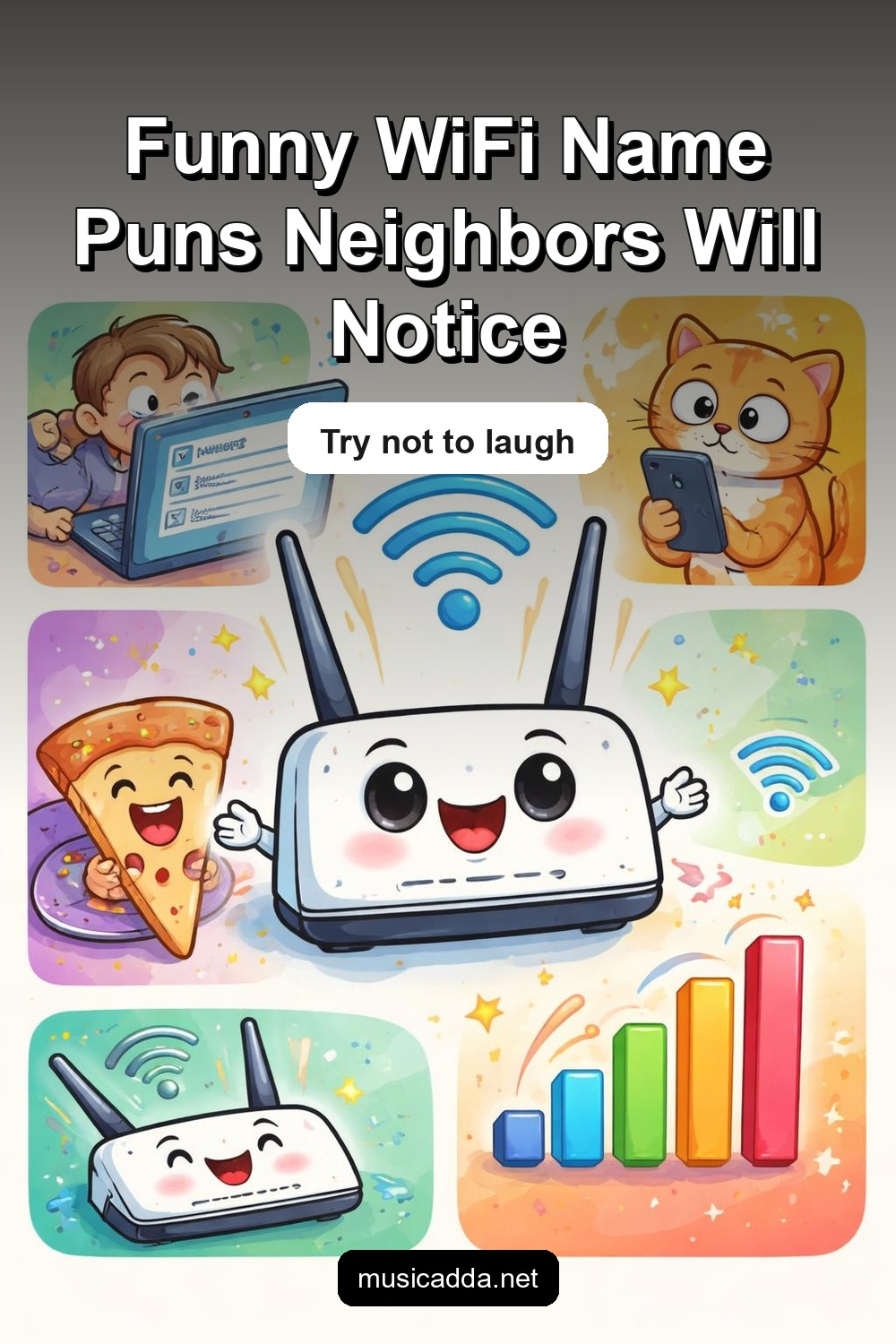 Pinterest image for Funny WiFi Name Puns Your Neighbors Will Notice