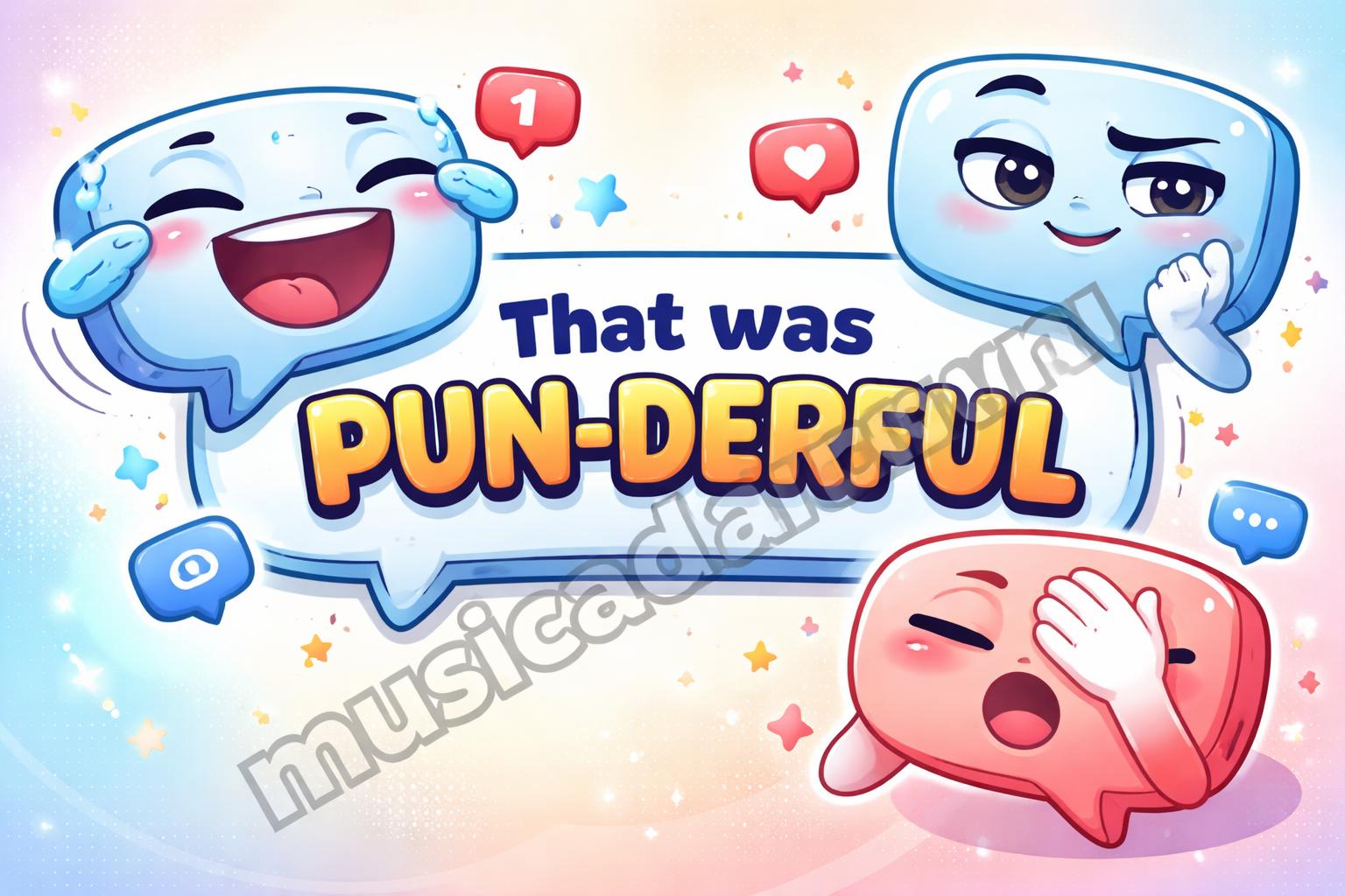 Group chat pun reaction