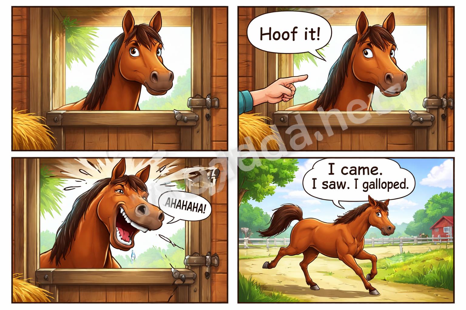Horse humor comic strip