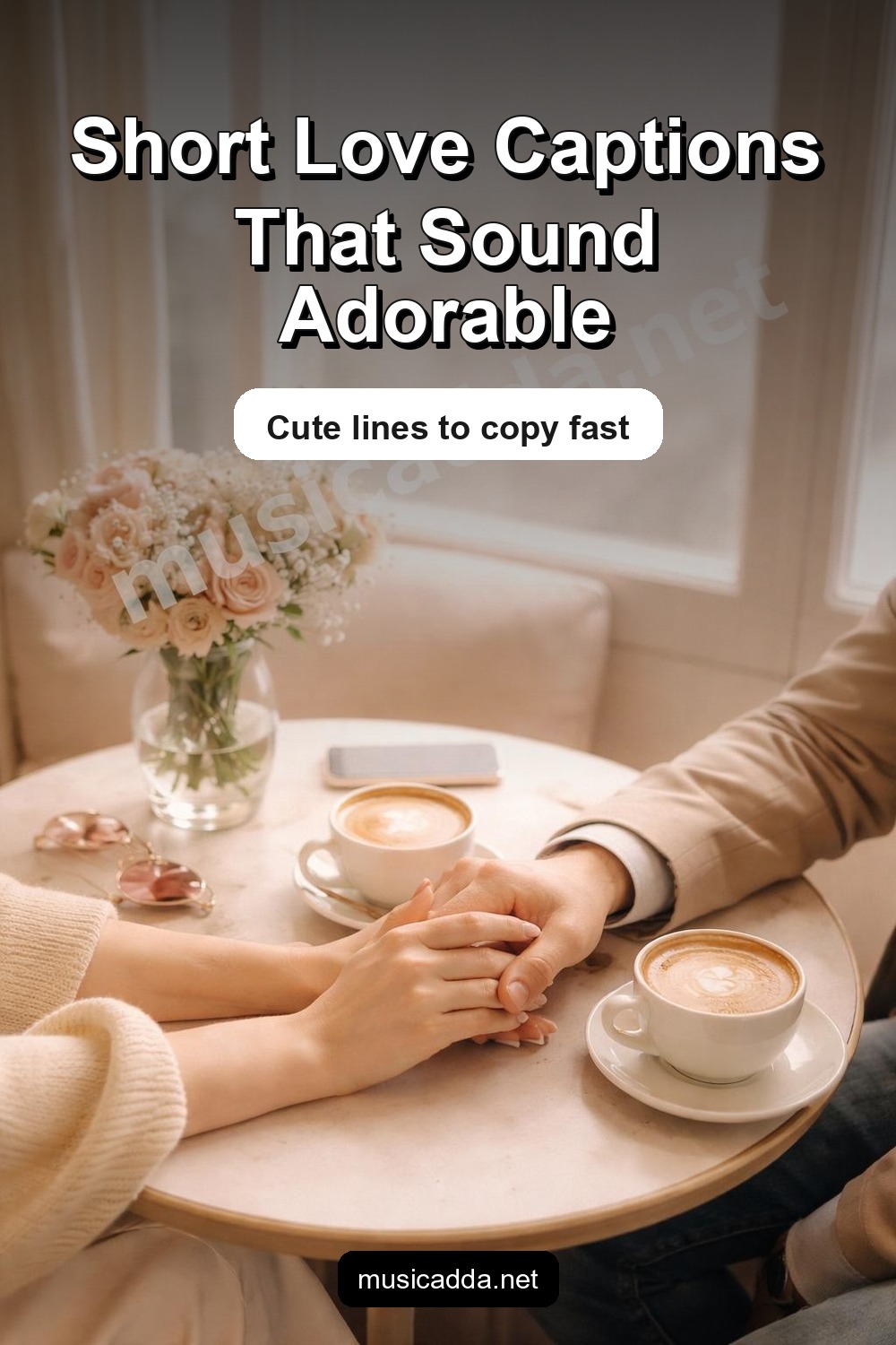 Pinterest image for Short Love Captions for Instagram That Sound Adorable