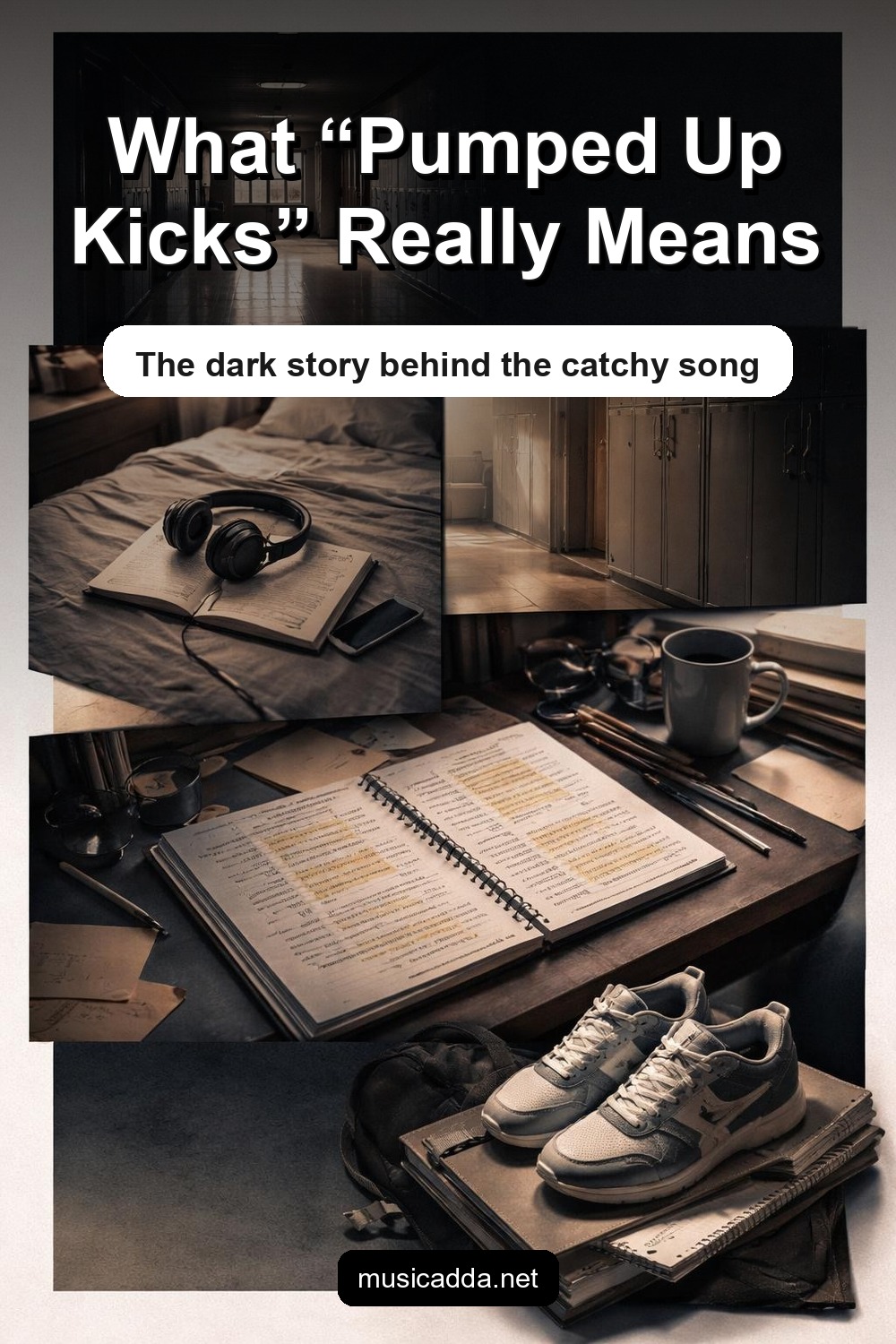 Pinterest image for "Pumped Up Kicks" Lyrics Meaning: The Dark Story Behind the Song