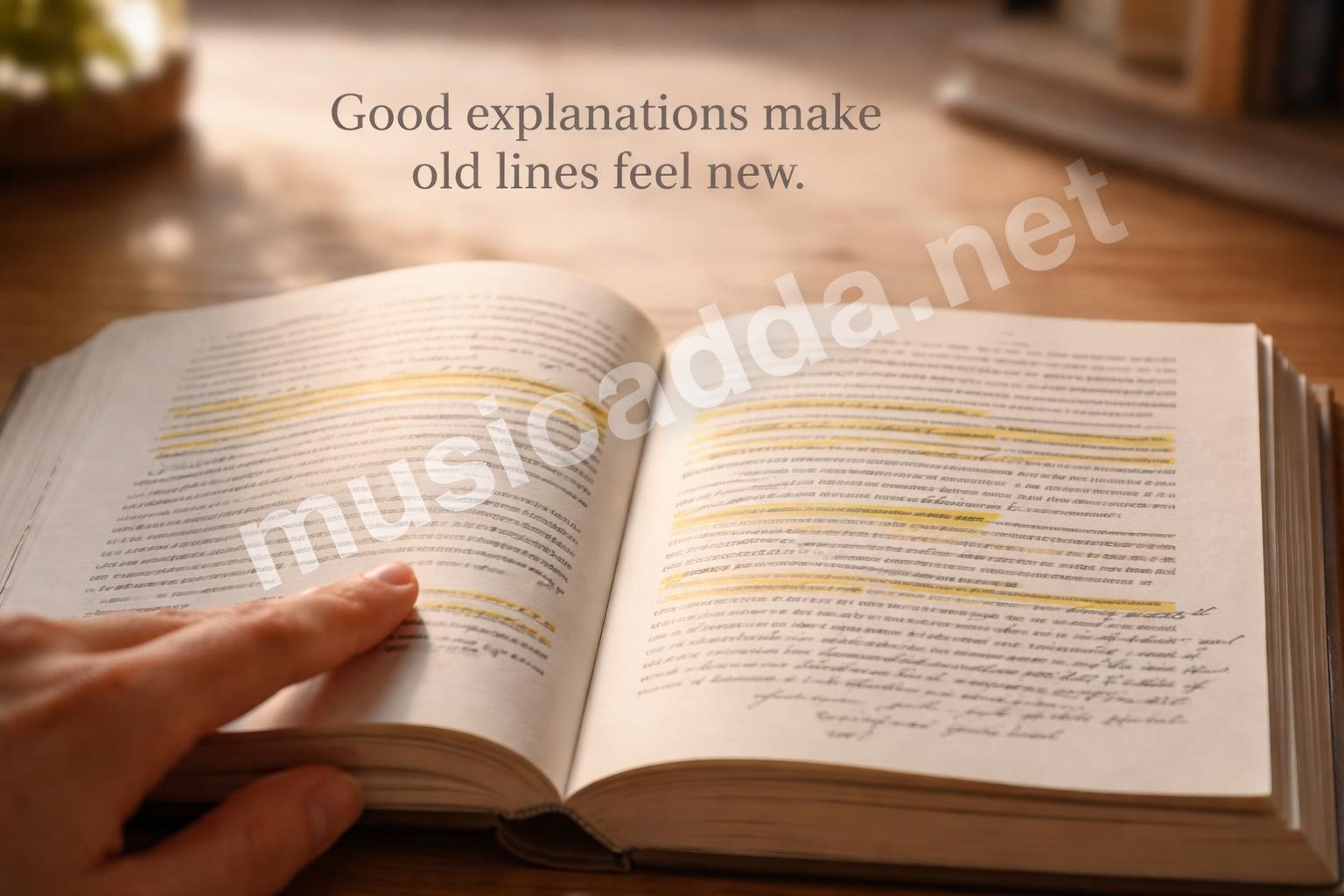 Quote explained books open pages