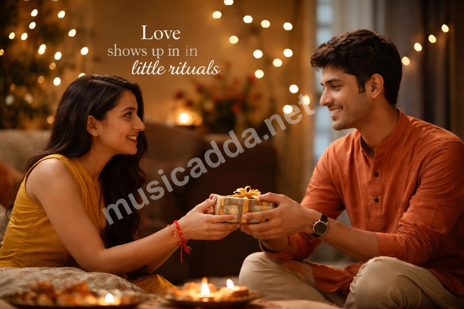 Raksha bandhan family gift moment evening