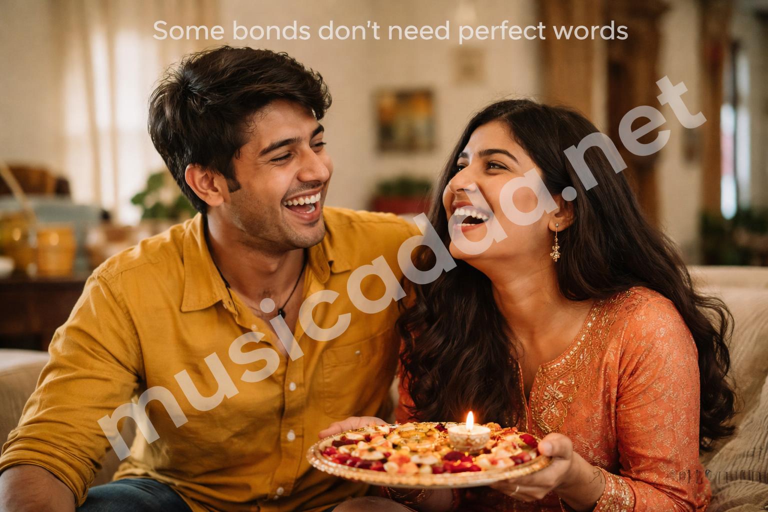 Raksha bandhan sibling candid phone photo