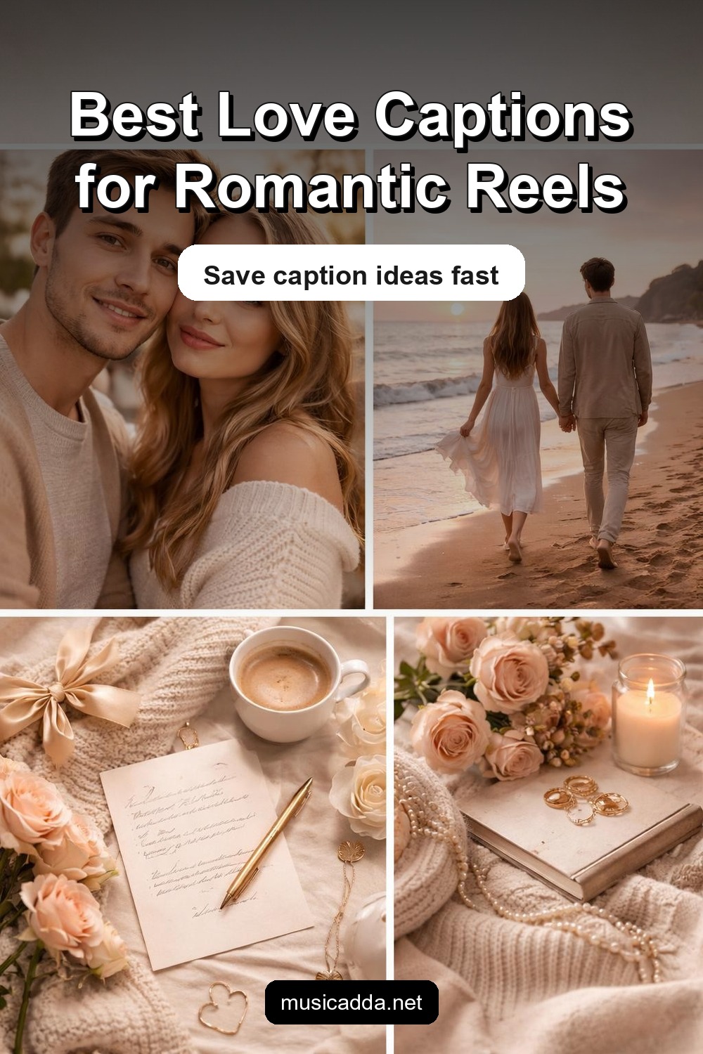 Pinterest image for Love Captions to Pair With Romantic Reels