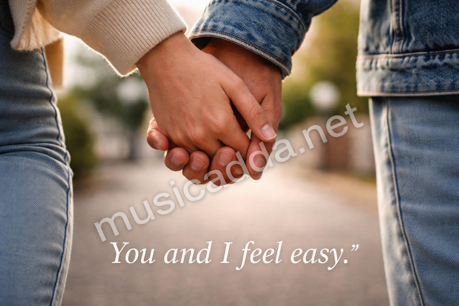Romantic whatsapp couple hand in hand