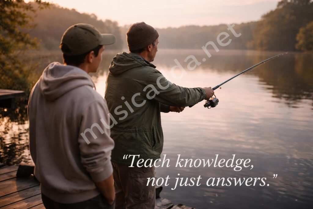 Teach a man to fish meaning hero scene