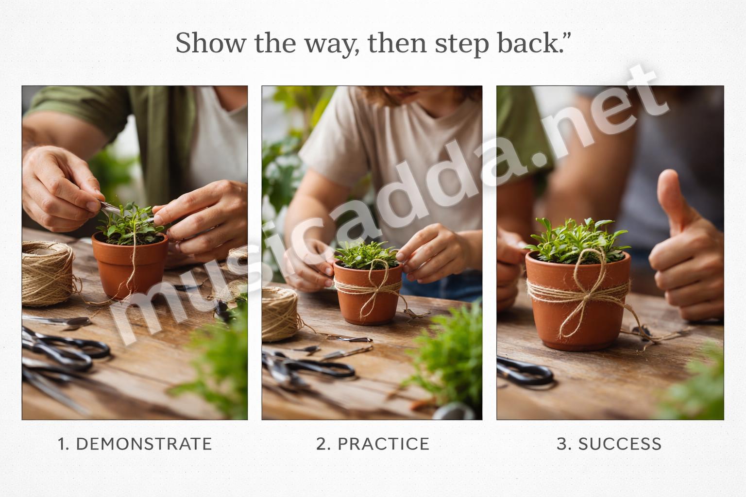 Teach a man to fish step by step guidance