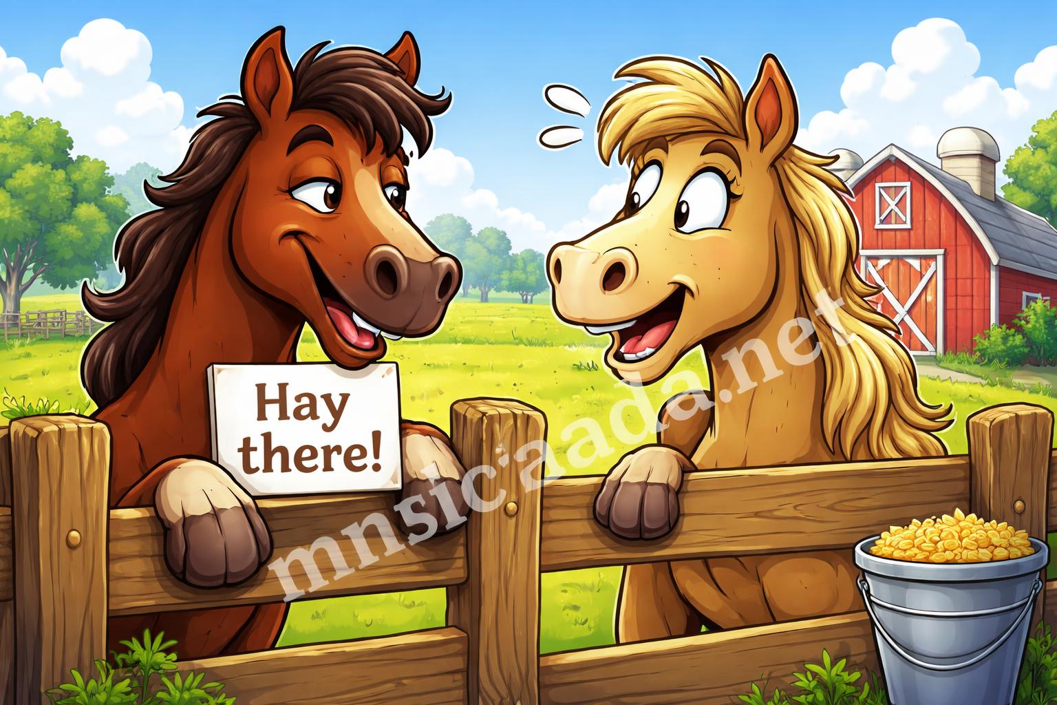 Two horses pun interaction