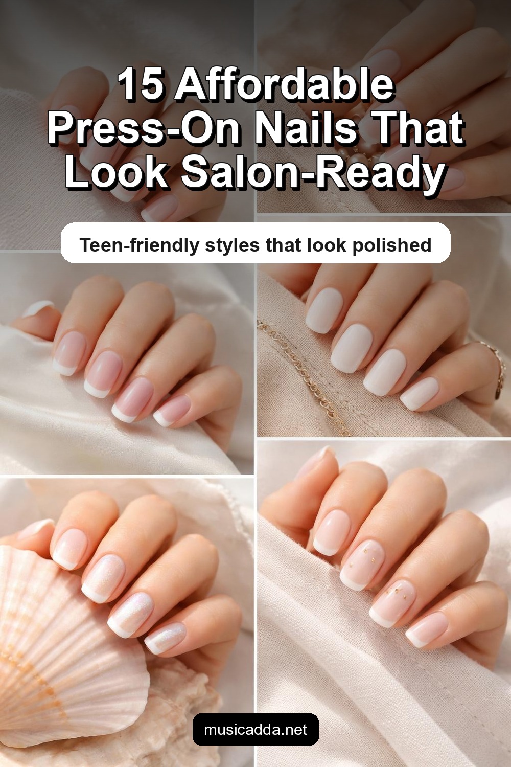 Pinterest image for 15 Affordable Press-On Nails for Teens That Look Professional
