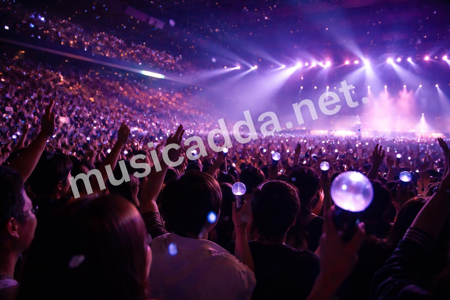 Bts concert crowd lights hero caption