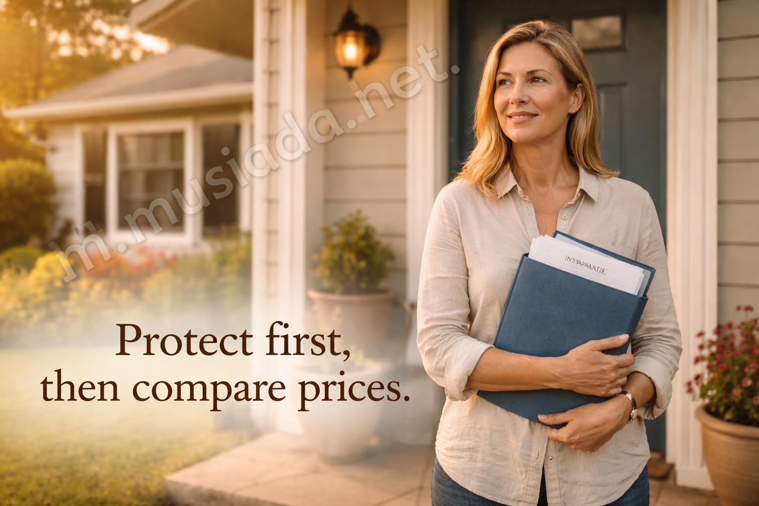 Confident homeowner choosing best policy
