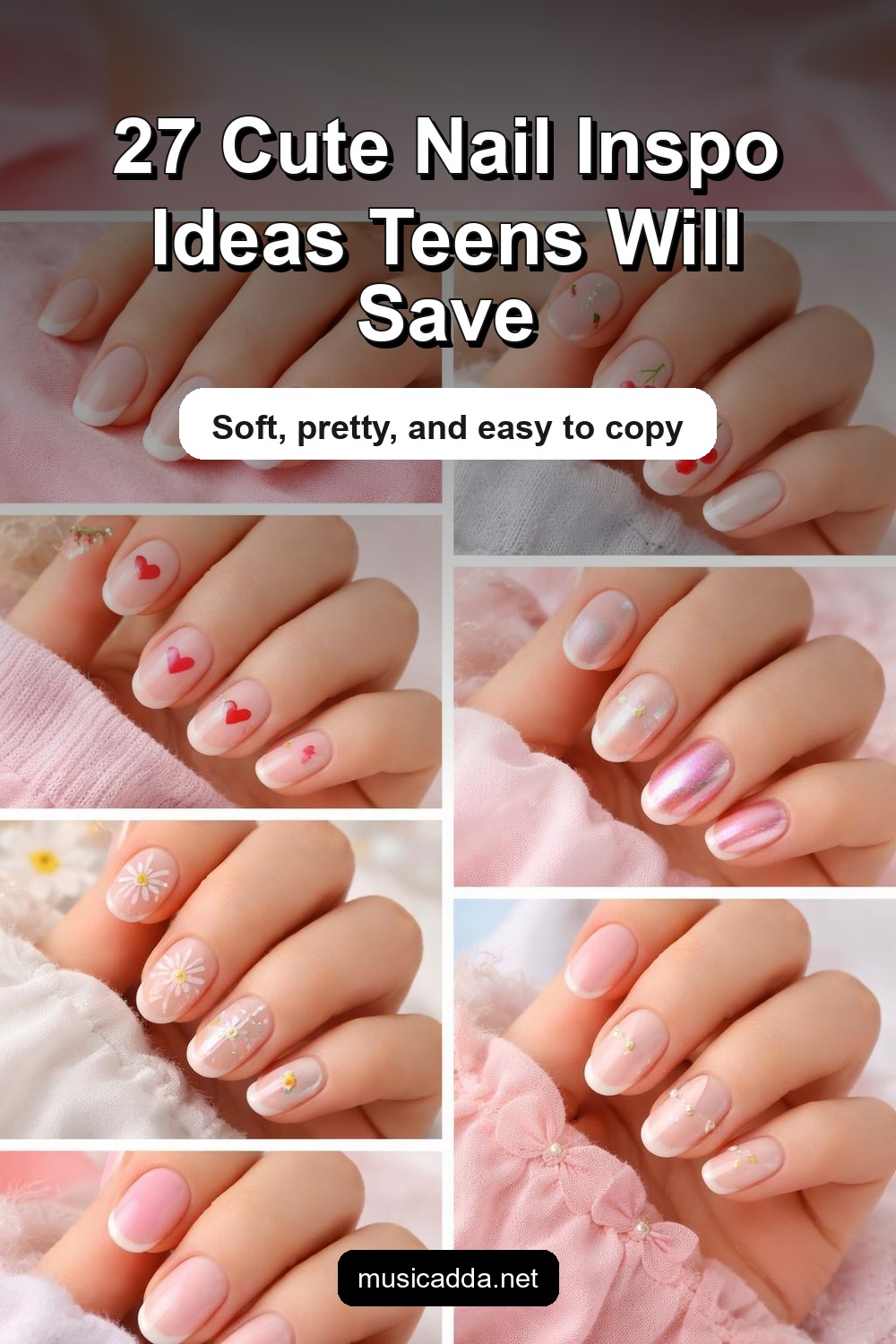 Pinterest image for 27 Nail Inspo Ideas for Teens Obsessed With Cute Designs