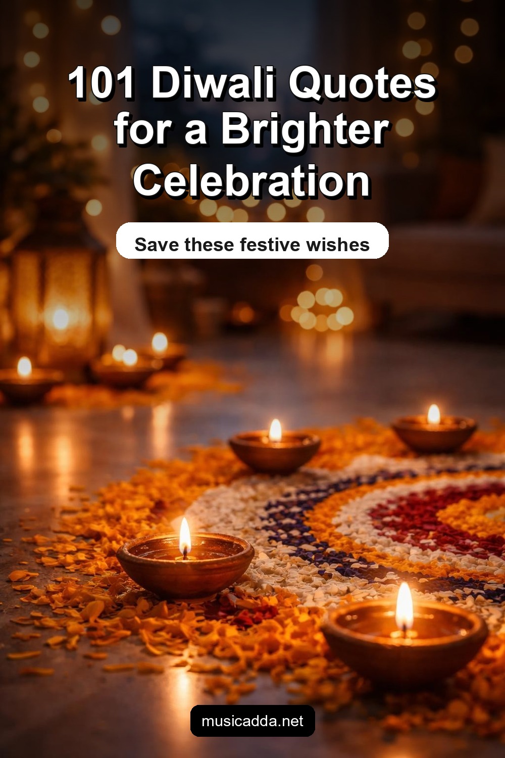Pinterest image for 101 Diwali Quotes to Brighten Every Celebration