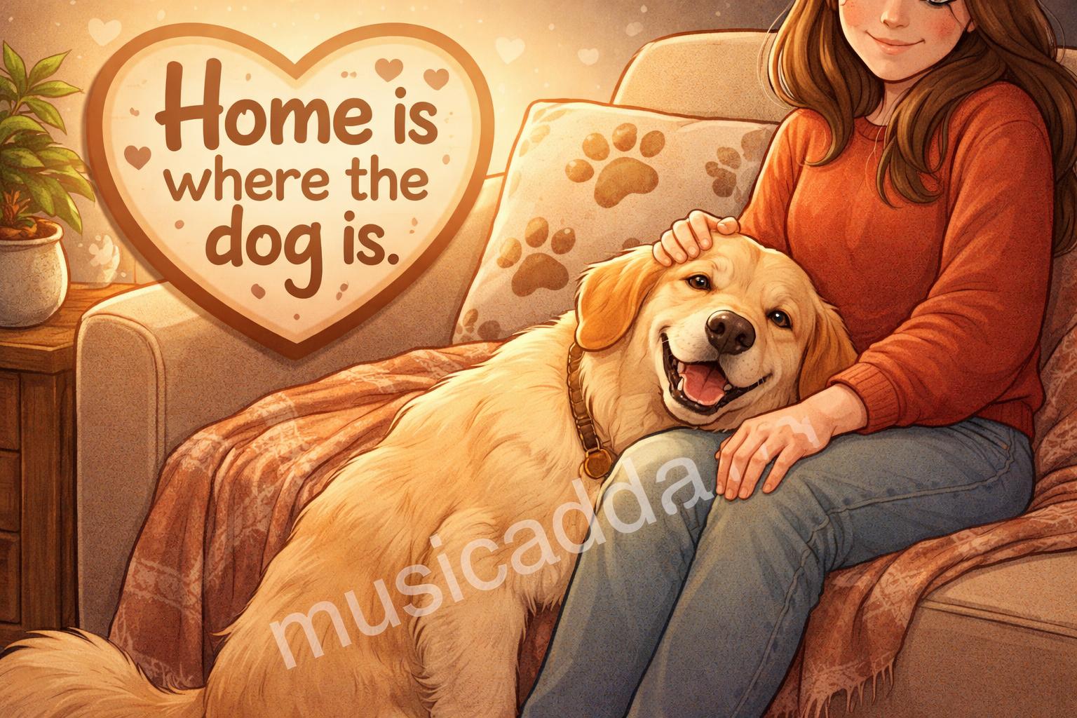 Dog and owner pun cartoon