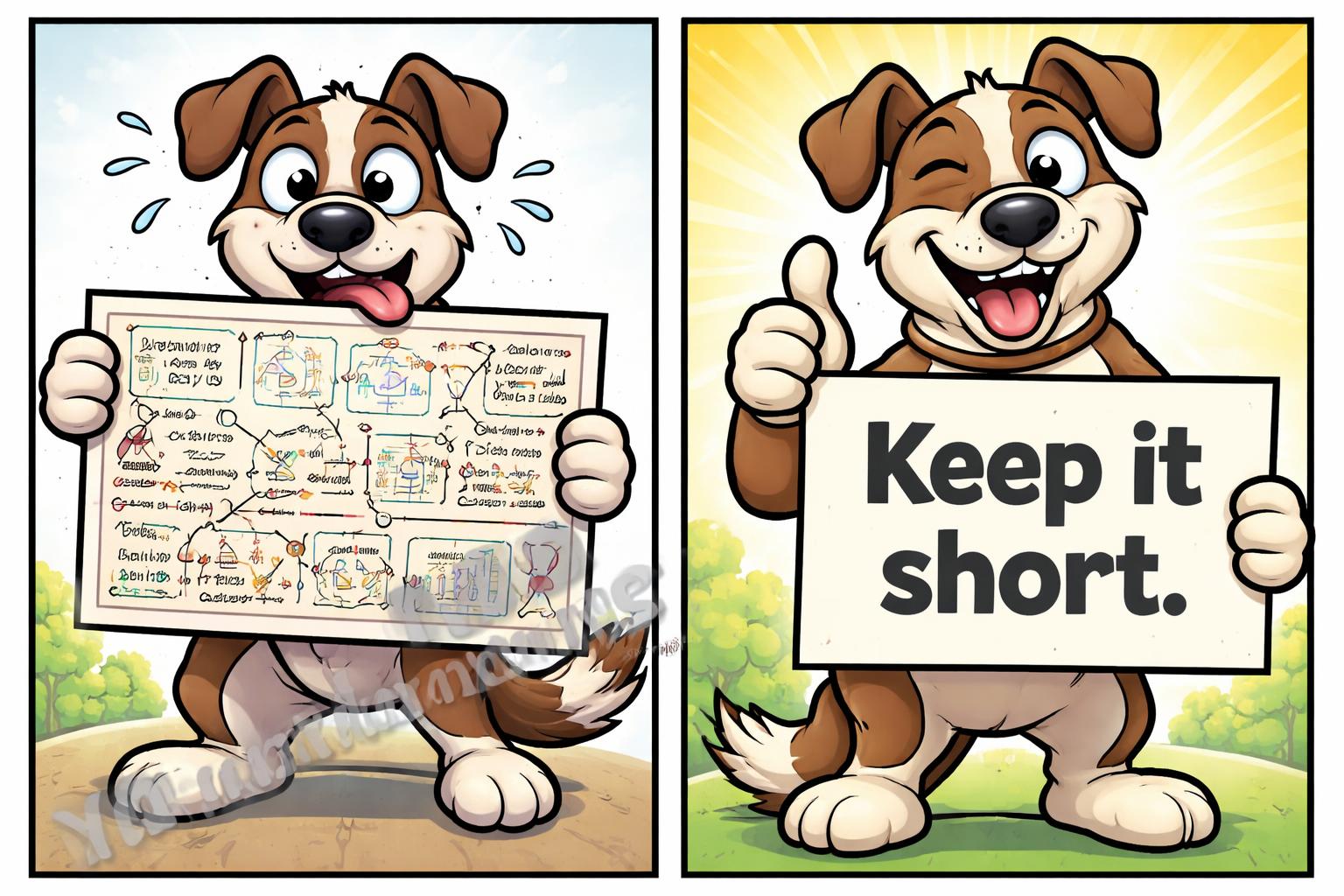 Dog caption mistakes comic panel