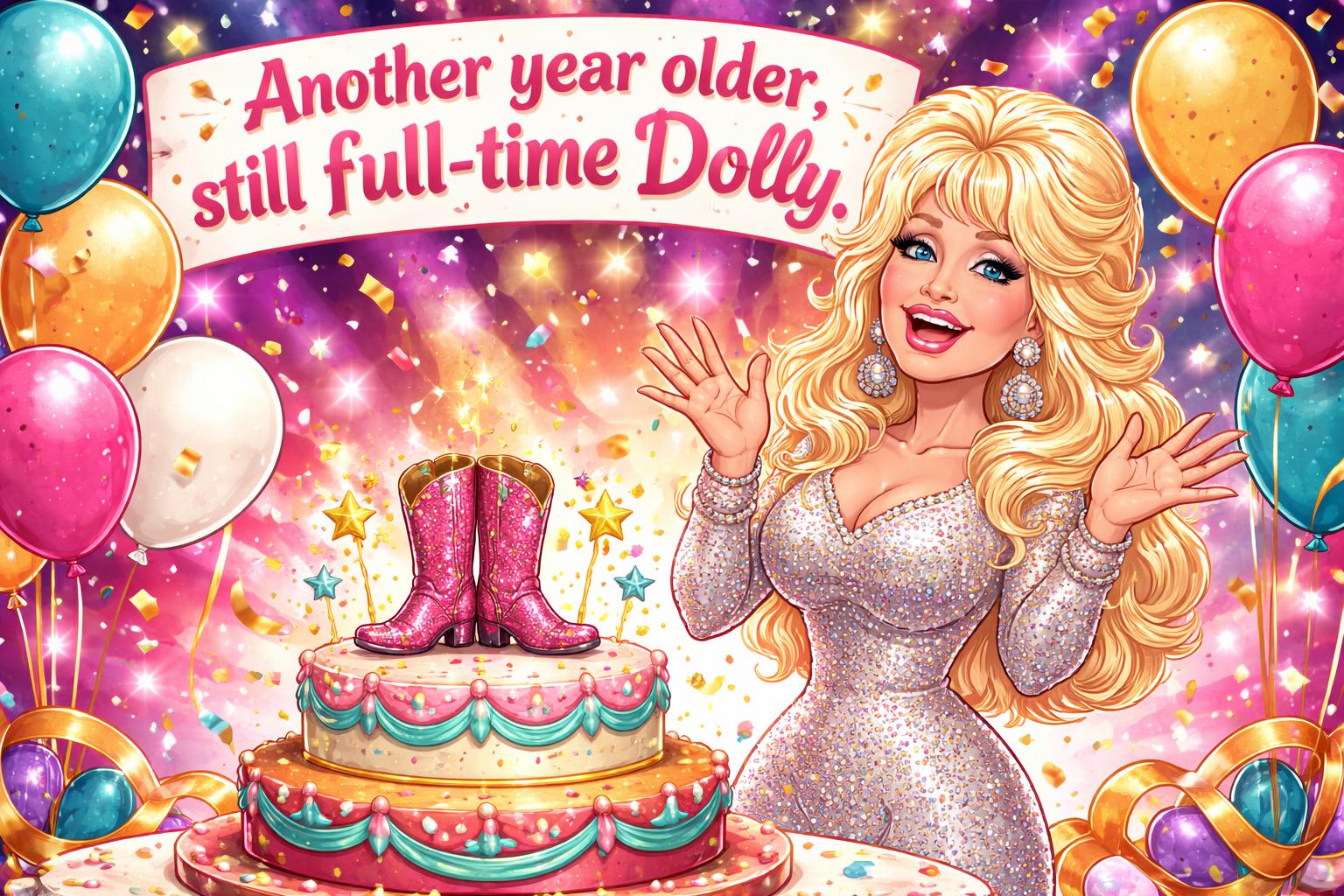 Dolly parton birthday party cartoon
