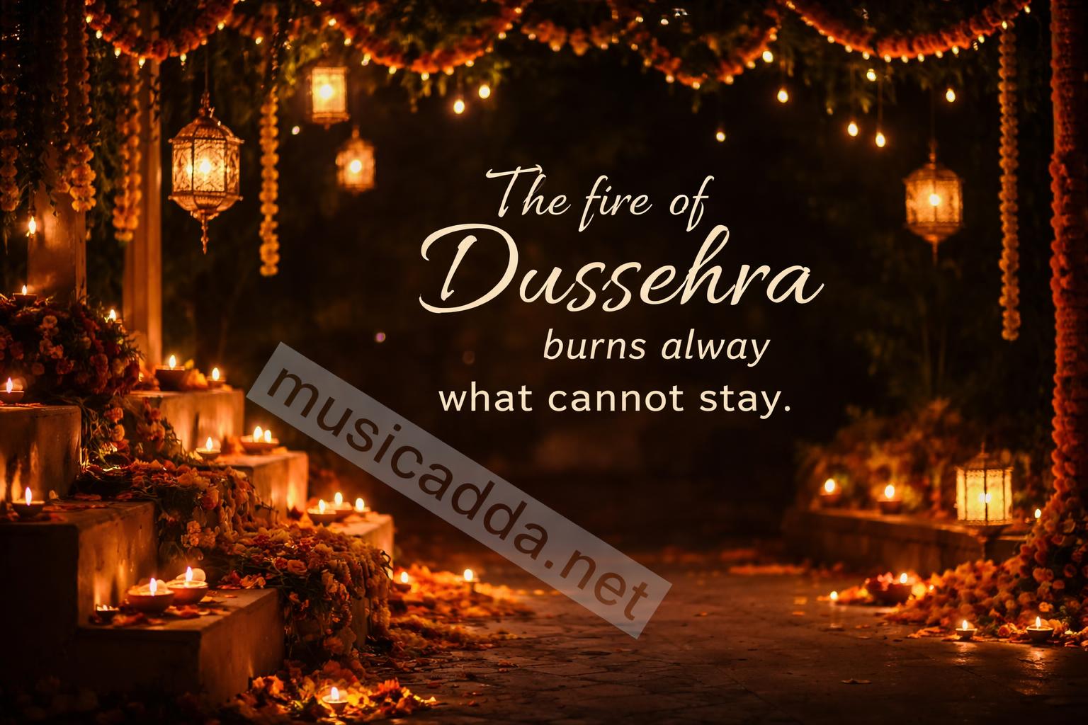 Dussehra lanterns candles and ravana festival decoration