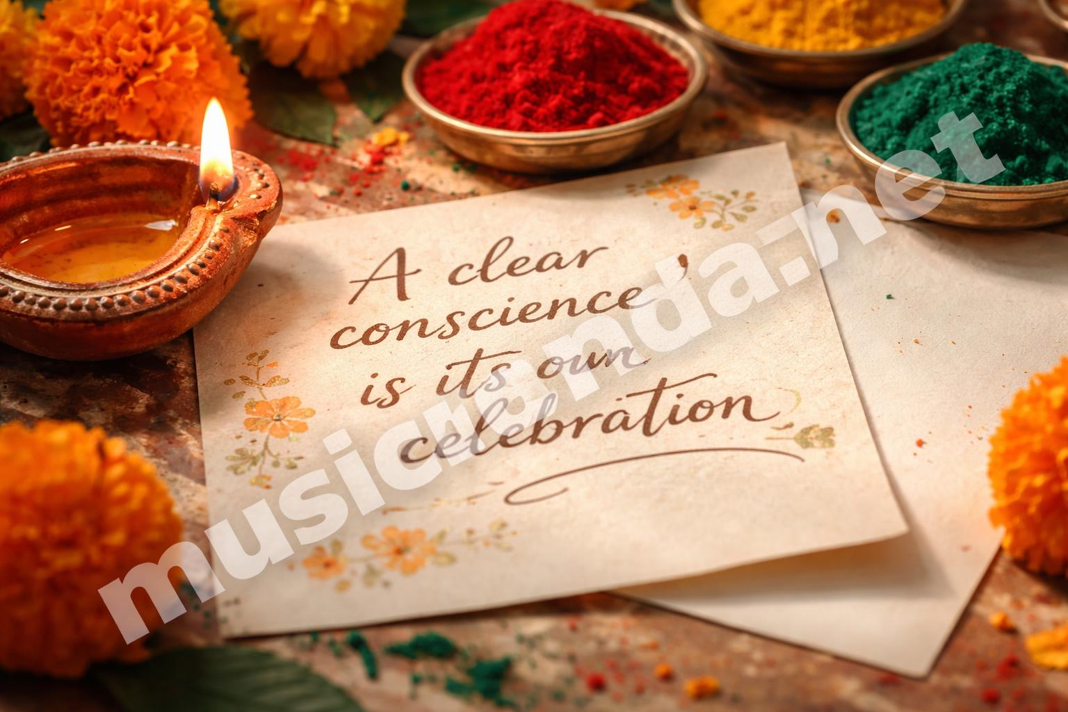 Dussehra message card with diya and rangoli