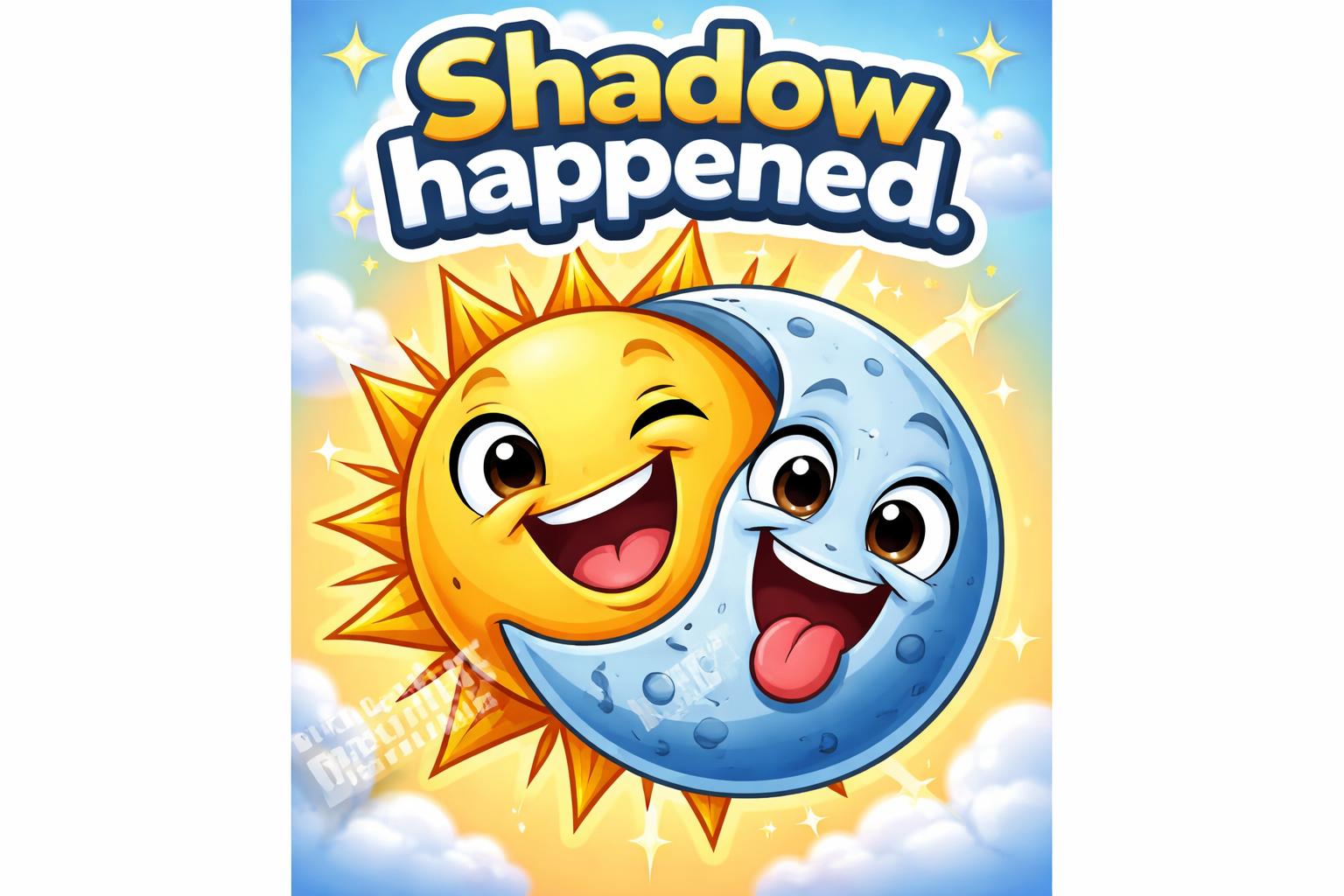 Eclipse caption post comic with sun and moon