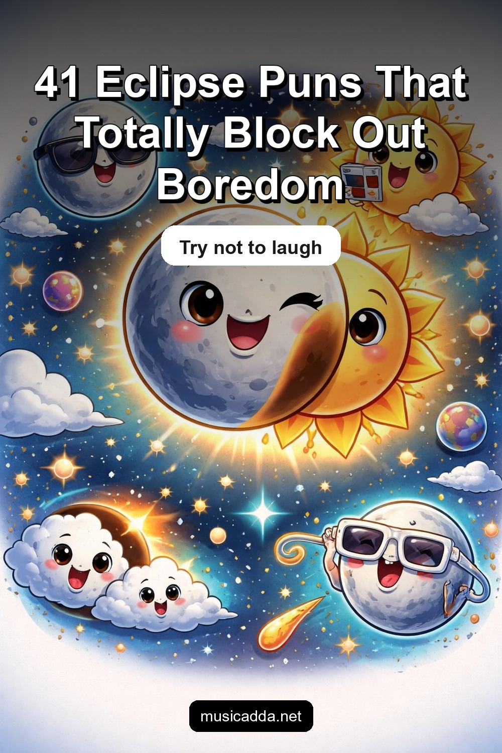 Pinterest image for 41 Eclipse Puns So Funny They’ll Totally Block Out Your Boredom