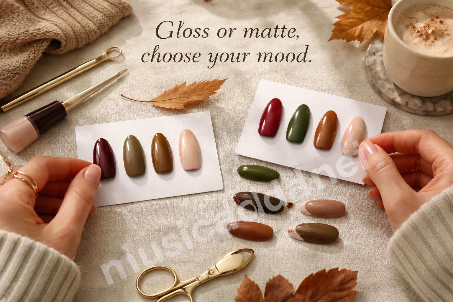 Fall nail finishes and shapes