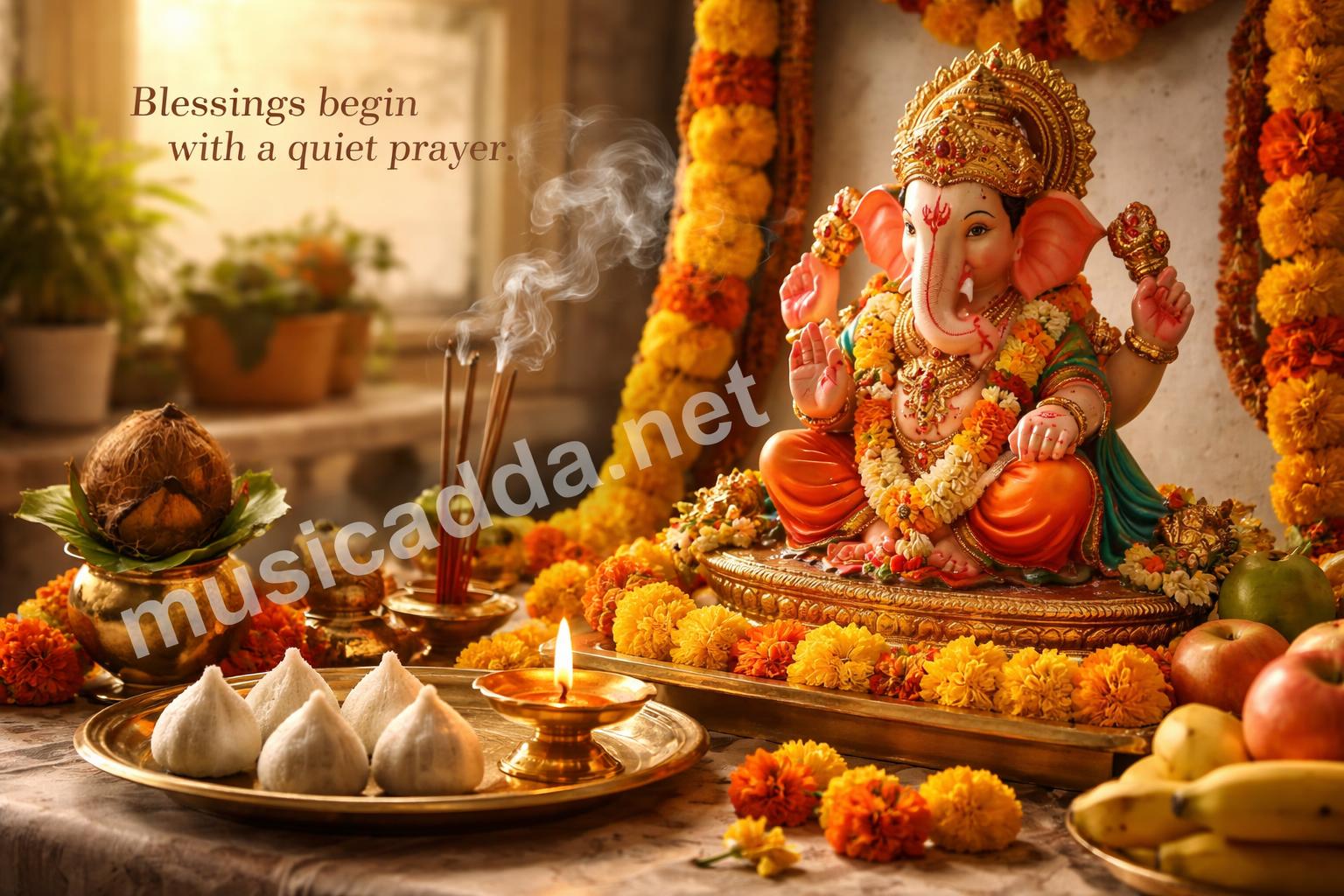 Ganesh chaturthi blessings home altar