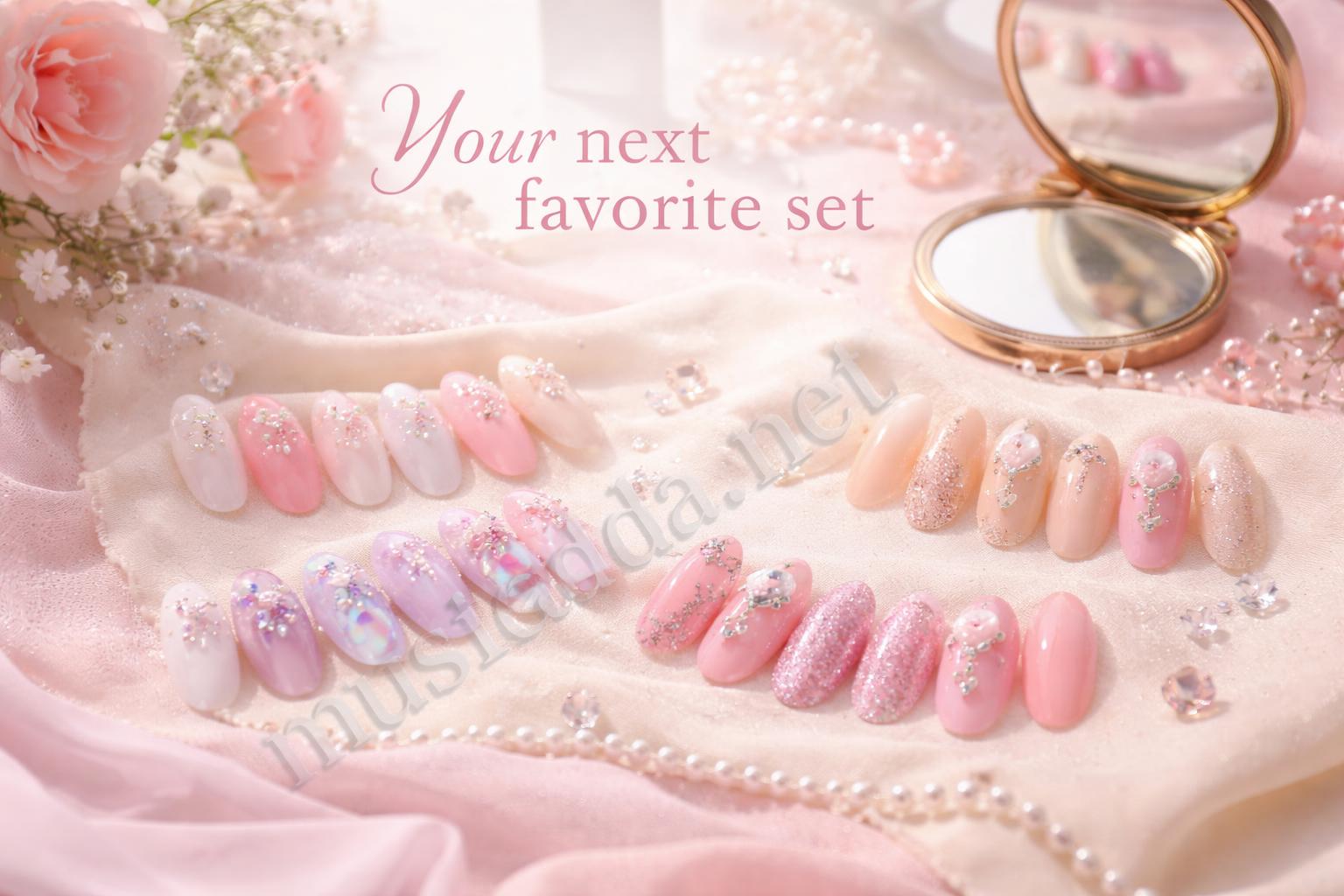Girly acrylic nails final pinterest scene