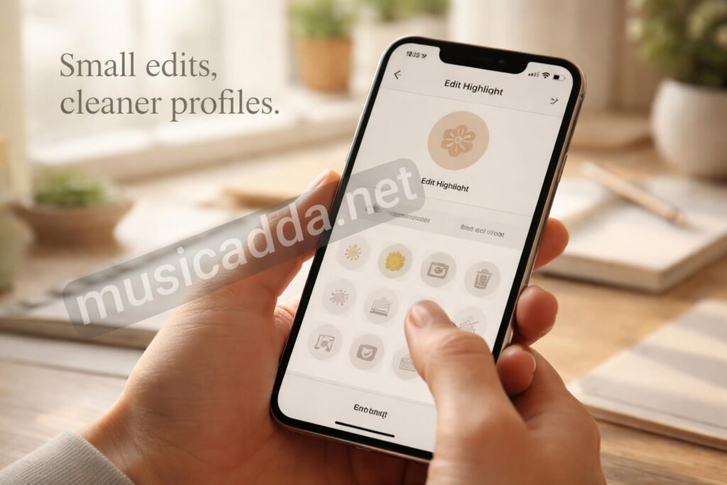 Instagram highlight cover editing phone