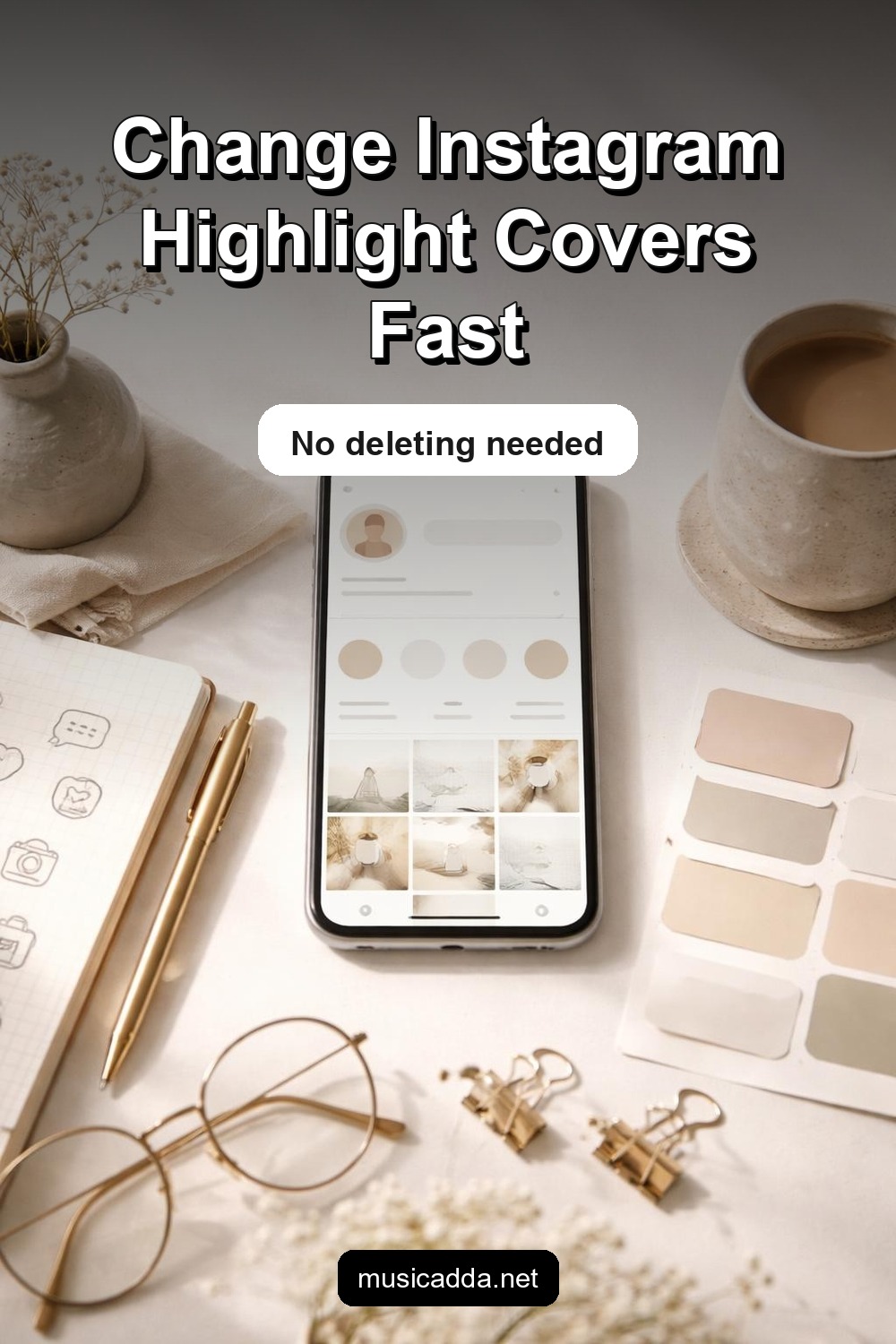 Pinterest image for How to Change an Instagram Highlight Cover Without Deleting the Highlight