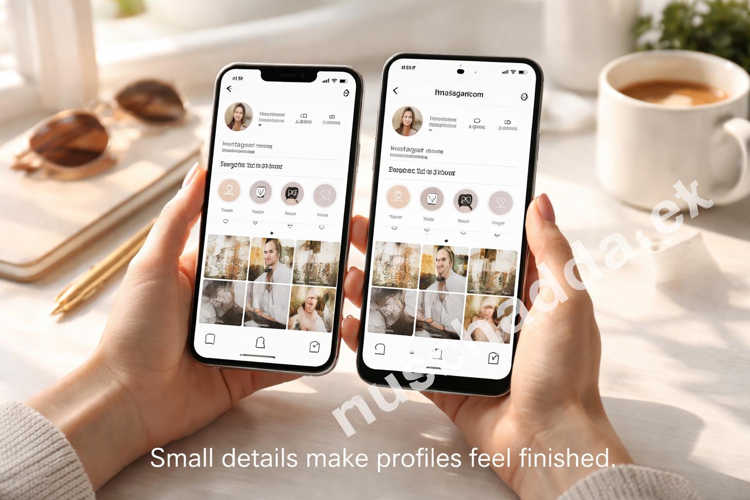 Instagram highlight covers on phone setup