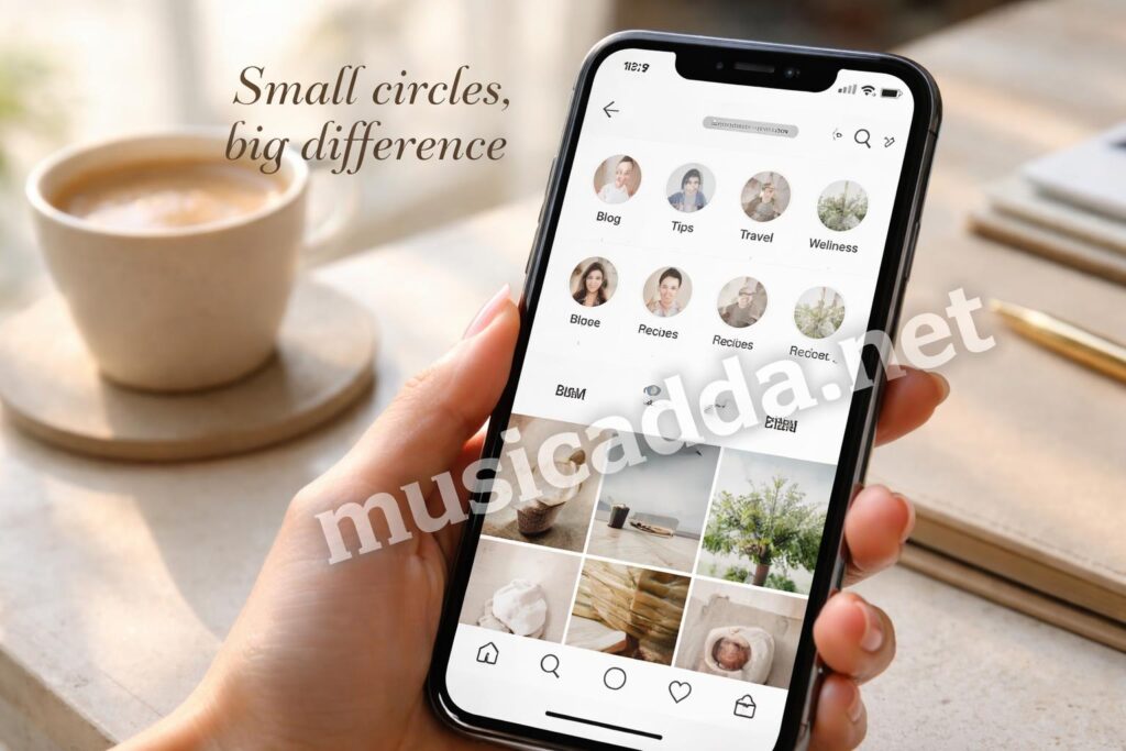 Instagram highlight covers on profile screen