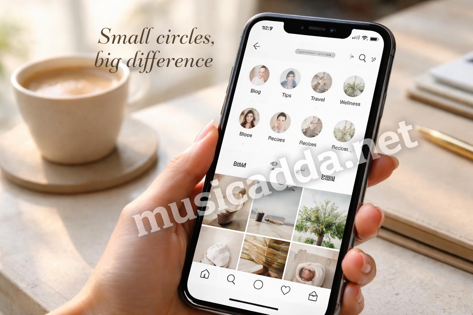 Instagram highlight covers on profile screen