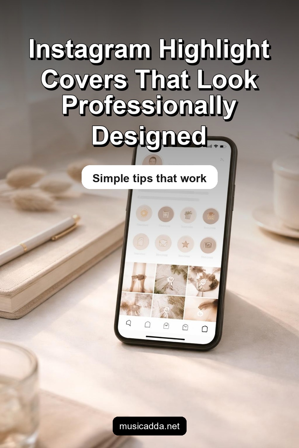 Pinterest image for How to Make Instagram Highlight Covers That Look Professionally Designed