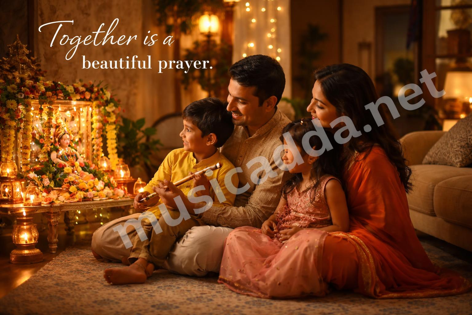 Janmashtami family lanterns devotion lifestyle scene