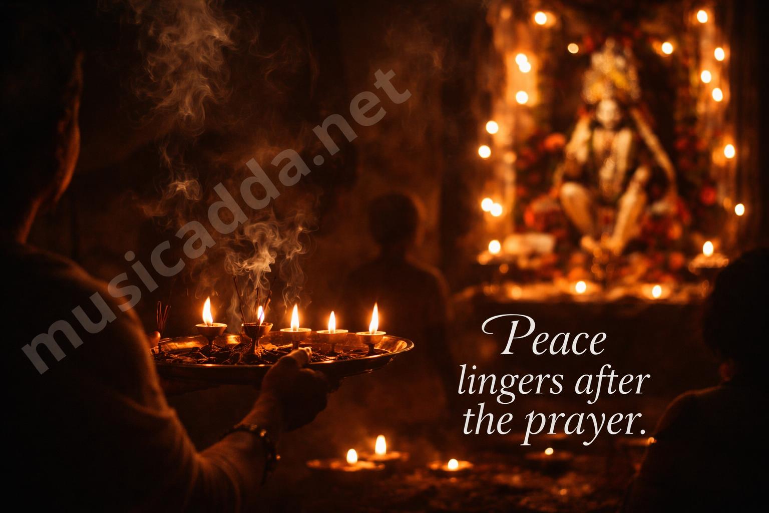 Janmashtami night aarti candles final reflection