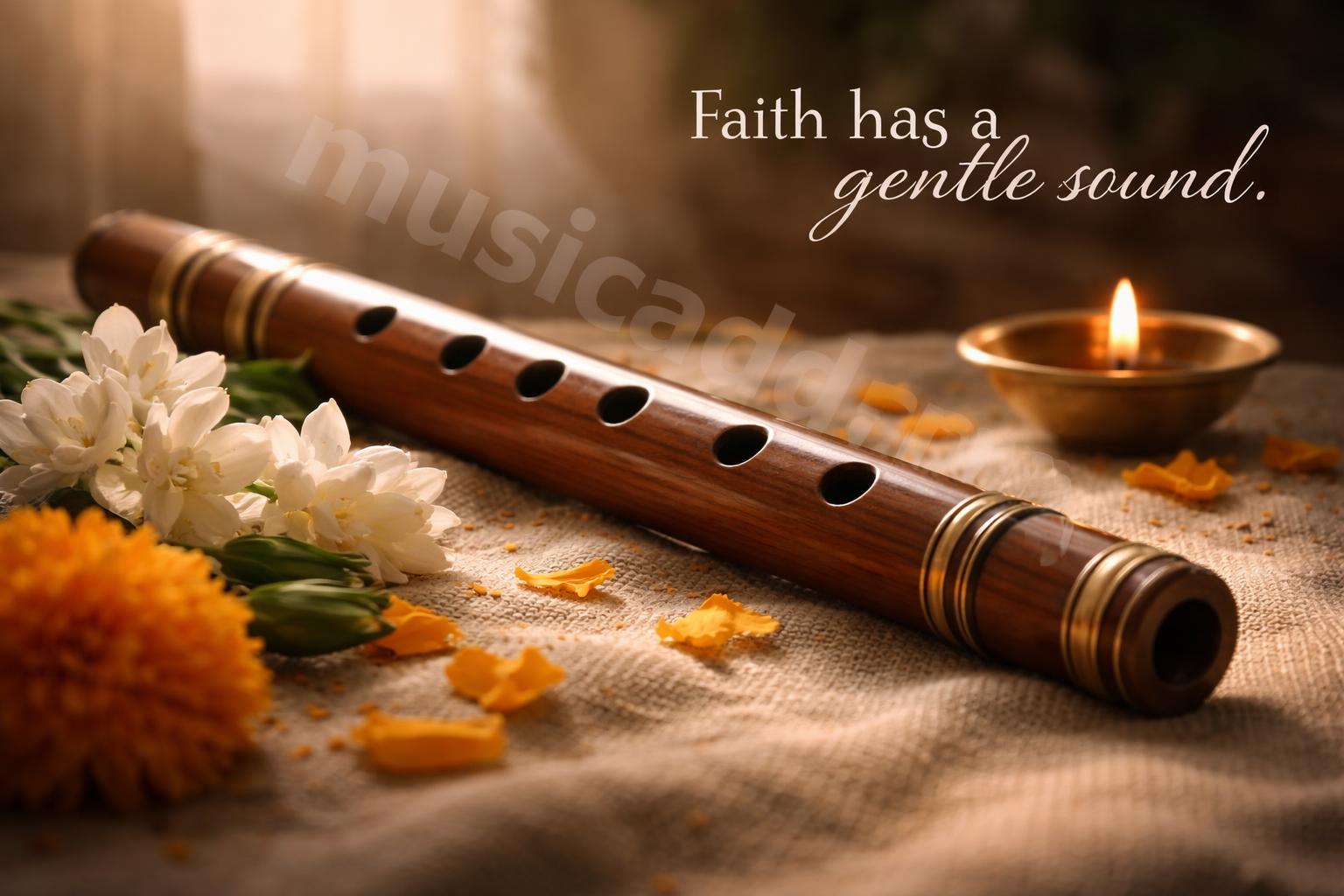 Krishna flute devotional closeup quote